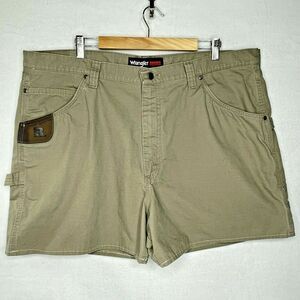 Wrangler Riggs Workwear Ripstop Cotton Khaki Cargo Carpenter Shorts Mens Size 42